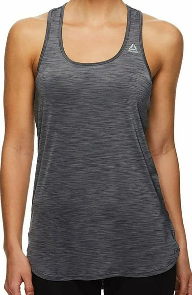 New with tags! Reebok | Black Heather Legend Singlet Racerback Tank - Women, Sz Large! Retails $65+