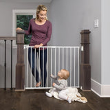 New Regalo 2-in-1 Extra Wide Stairway and Hallway Walk Through Baby Safety Gate, Hardware Mounting, White, 24 inches x 40.5 inches x 28.75 inches (Pack of 1)