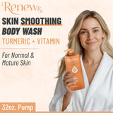 NEW Renew Skin Brightening Turmeric & Vitamin C Body Wash, 946 ml, 32 Oz! Reveal Healthy, Radiant Skin