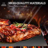 New Renook BBQ Grill Mats (2 Pcs) - Reusable Non-Stick BBQ Grill Mats for Gas/Charcoal Grill - Outdoor BBQ Cooking Mat