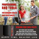 New Renook BBQ Grill Mats (2 Pcs) - Reusable Non-Stick BBQ Grill Mats for Gas/Charcoal Grill - Outdoor BBQ Cooking Mat