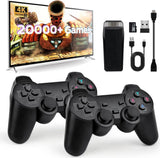 New Retro Game Console, 64GB Wireless Retro Game Stick, Revisit Video Games with Built-in 9 Emulators, 20000+ Games, 4K HDMI Output, and Dual 2.4GHz Wireless Game Stick, for TV Plug and Play (Lite)