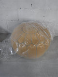 New ALLMODERN RICHARD GENUINE LEATHER POUF Cream Pouf/ Ottoman made in Morocco  Retails $264+
