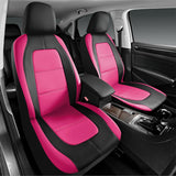 New Retails $63+ Road Comforts Car Seat Cover, Leather Car Seat Covers, Front Low Back Sport Seat Covers, Airbag Compatible, Universal Fits for Most Cars (Hot Pink)
