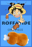 New Large Roffatide Anime One Piece Turkey Leg Plush Toy Pillows Luffy Favourite Chicken Drumstick Birthday Gifts Soft Back Cushion