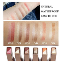 NEW Kaxier Beauty Girl Glitter Double Color Eyeshadow Stick Two Tone Eye Shadow Pen in #6 ROSE GOLD