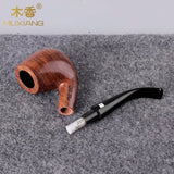 New Handmade Rosewood Tobacco Pipe Bent Stem Pipe 9mm Filter Classic Smoking Pipe