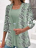 New ROTITA 2in1 Leopard Print Sage Green T Shirt Sz 3X Fits True!