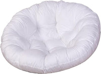 New 24 Inch Round Indoor/Outdoor Chair Cushion! Great for round hammock chairs or as a floor cushion, White! Tufted