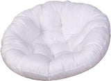 New 24 Inch Round Indoor/Outdoor Chair Cushion! Great for round hammock chairs or as a floor cushion, White! Tufted