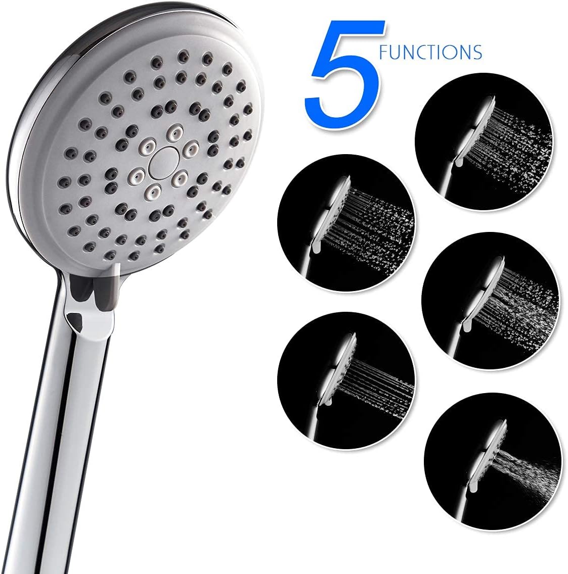 New ROVOGO 304 Stainless Steel Shower Panels System with 8-inch Rainfall Shower, 6 Body Jets and 5-Setting Handheld Shower Wand, Shower Tower with Adjustable Head, Stainless Steel Brushed, Retails $260+