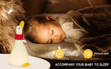 NEW Cute LED Duck Night Light, Rechargeable Silicone Squishy Light Up Duck Lamp, 3-Level Dimmable Nursery Night Lights for Toddler Baby Kids