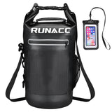 New RUNACC 12L Waterproof Dry Bag Roll Top Dry Compression Sack for Rafting, Kayaking, Camping, Beach and Boating with Waterproof Phone Case