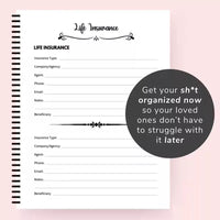 NEW Fuck I'm Dead: I'm Dead Now What Planning Book Final Wishes End of Life Planner, Pink