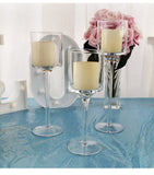 NEW Table Centerpiece, Glasseam Long Tealight Candle Holders 3Pcs/Set