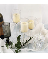 NEW Table Centerpiece, Glasseam Long Tealight Candle Holders 3Pcs/Set