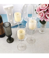 NEW Table Centerpiece, Glasseam Long Tealight Candle Holders 3Pcs/Set