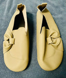 NEW Women's Khaki Colored Faux Leather Flats Comfy Slip On Non-Slip Shoes Casual, Sz 7.5