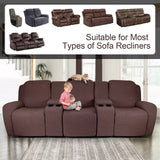 NEW TAOCOCO Additional Recliner Console Cover for Reclining Couch Covers, Brown, Retails $62
