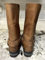 NEW Guide Gear Brown Leather Harness Motorcycle Cowboy Western Boots, Men's Sz 10.5, Retails $87