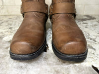 NEW Guide Gear Brown Leather Harness Motorcycle Cowboy Western Boots, Men's Sz 10.5, Retails $87