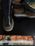 NEW Retails $65, Mens Boots Casual Alligator Look Zip Sides Fashion Slip On Boot, Sz 12