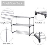 NEW 3-Tier Small Shoe Rack Narrow Stackable Shoe Storage Organizer for Hallway