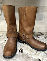 NEW Guide Gear Brown Leather Harness Motorcycle Cowboy Western Boots, Men's Sz 10.5, Retails $87