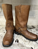 NEW Guide Gear Brown Leather Harness Motorcycle Cowboy Western Boots, Men's Sz 10.5, Retails $87