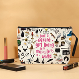 NEW Harry Potter Makeup Cosmetic Toiletry Wristlet Bag Case Wizard Girl Muggle World