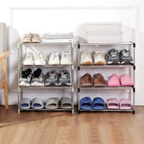 NEW 3-Tier Small Shoe Rack Narrow Stackable Shoe Storage Organizer for Hallway