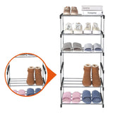 NEW 3-Tier Small Shoe Rack Narrow Stackable Shoe Storage Organizer for Hallway