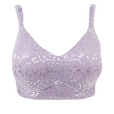 NEW Rhonda Shear Jacquard Molded Cup Bra 793-078, Lilac, Sz L
