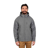 NEW Kirkland Signature Men's Fleece Lined Full Zip Winter Jacket Removable Hood - Heather Grey - Sz XXL