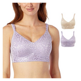 NEW Rhonda Shear Jacquard Molded Cup Bra 793-078, Lilac, Sz L