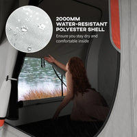 NEW Retails $260, Outsunny 2000mm Waterproof SUV Tent, Car Tent with 3 Doors and Mesh Window, for 5-6 Person Camping Travel, Grey and Orange