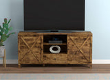 New in box! Modern Farmhouse inspired TV Stand-58"Long/Brown Reclaimed Wood with 4 Shelves and 1 Drawer for Living Room - Safdie & Co