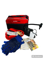 New Justin Case Roadside Emergency kit! Includes compressor, booster cables, first aid & More