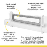 Retails $70+ New Safety 1st Top Of Mattress Bed Rail - Grey, Adjustable! Fits Twin, Queen & King