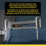 Retails $70+ New Safety 1st Top Of Mattress Bed Rail - Grey, Adjustable! Fits Twin, Queen & King