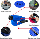 NEW 3 in 1 Safety Car Escape Keychain Seatbelt Cutter and Window Breaker, Car Window Breaker Keychain Seatbelt Cutter Glass Breaker, Car Emergency Escape Tool for Automotive Accidents, BLUE