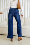 NEW Retails $59, Country Denim  Sailor Wide Leg Pocket Jeans - Dark Blue, Sz M
