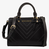 New The Sandra Handbag, handmade by Bond & Mason, Black, includes dust ruffle! Retails $208 US+