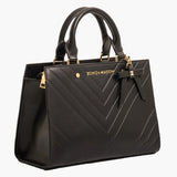 New The Sandra Handbag, handmade by Bond & Mason, Black, includes dust ruffle! Retails $208 US+