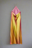 New Stunning SATIN TIE-DYE MIDI DRESS Sz M