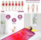 New 2 Zone Digital Far-Infrared (FIR) Oxford Sauna Blanket Body Shaper Professional Detox Therapy Anti Ageing Beauty Machine(Purple) Retails $229+