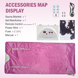 New 2 Zone Digital Far-Infrared (FIR) Oxford Sauna Blanket Body Shaper Professional Detox Therapy Anti Ageing Beauty Machine(Purple) Retails $229+