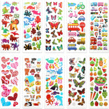 New SAVITA 3D Stickers for Kids & Toddlers 500+ Puffy Stickers Variety Pack for Scrapbooking Bullet Journal Including Animal, Numbers, Fruits, Fish, Dinosaurs, Cars and More…