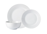 New in box! Safdie & Co. Dinnerset 12PC Plain White Round Rim Aspen