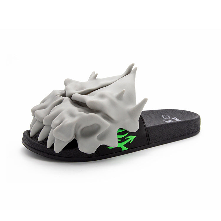 New Retails $360+ DIAL HARD scull slippers BY FLUFF LORD RESSURECTED Sz S includes box Fits Sz 6/7
